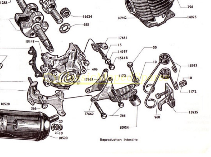 Mobylette Engine Washer Part No 20