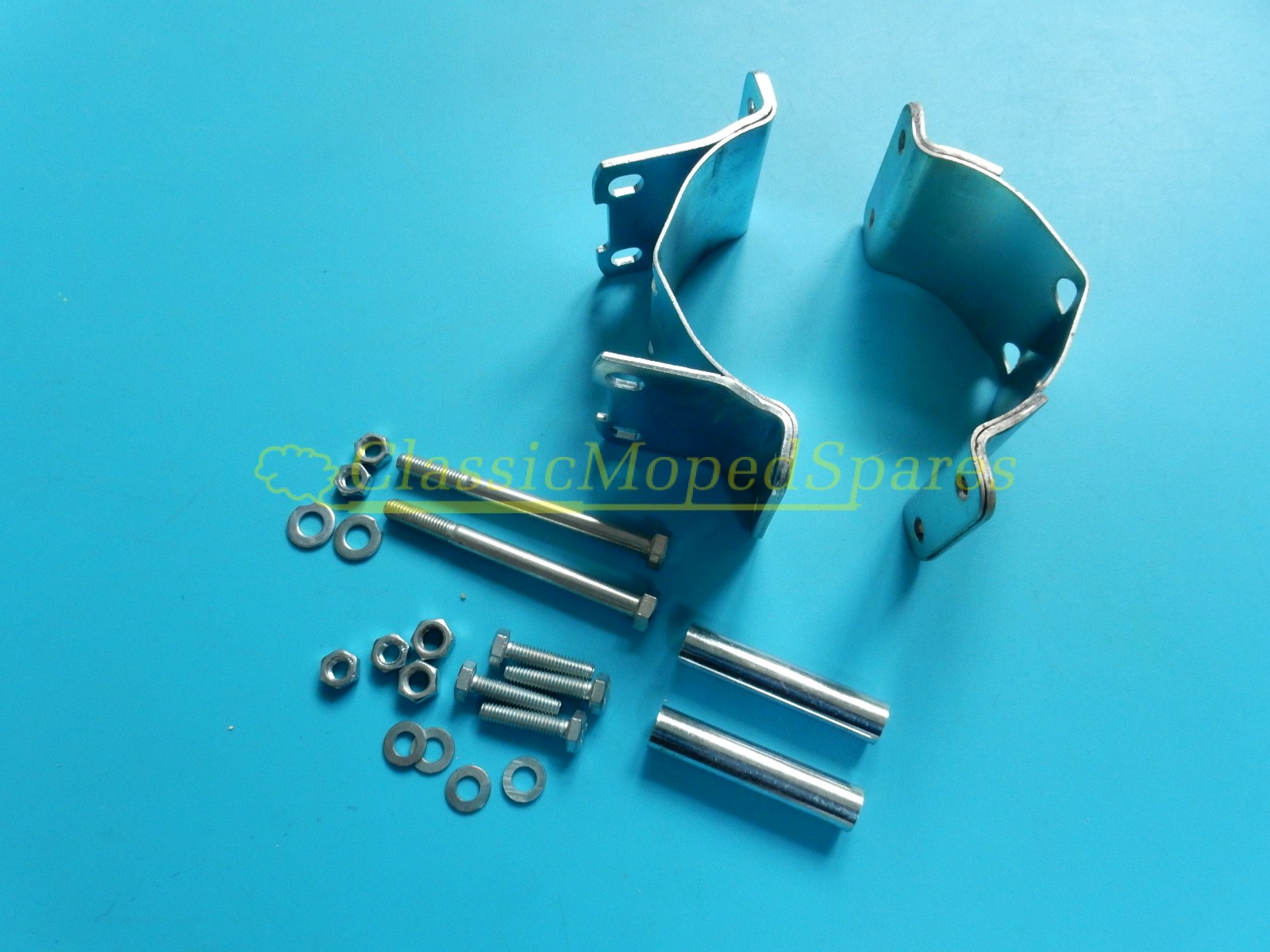 Mobylette MBK51 Exhaust Silencer Holding Bracket Clamp Kit