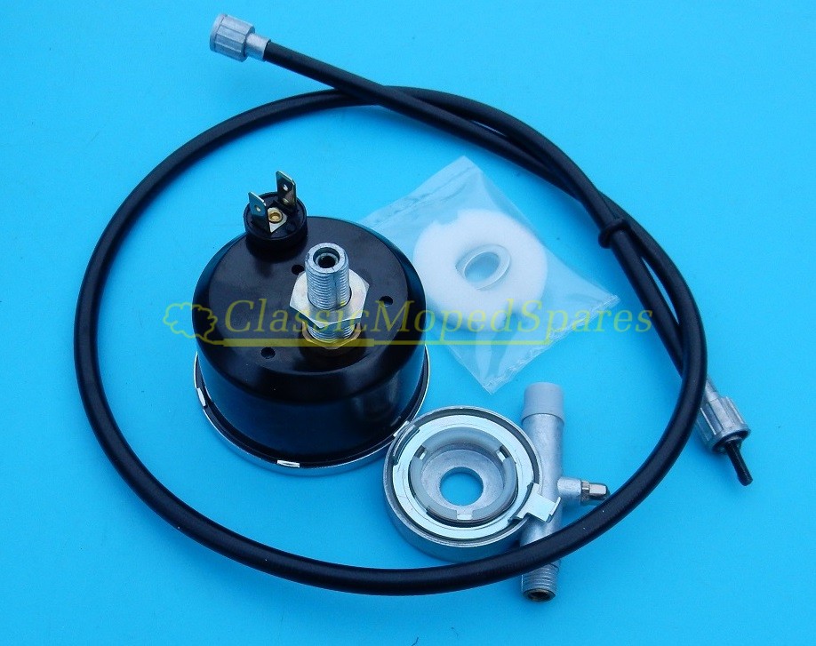 Peugeot 103 SPX/RCX Speedometer Speedo Meter round type complete with drive (120Km/H) - Image 2
