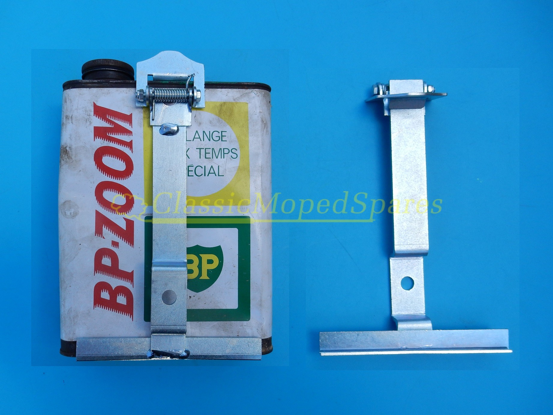 Mobylette, Motobecane, Velo Solex, BP Zoom, Solexine Fuel Can Holder Clamp Type (ZINC)