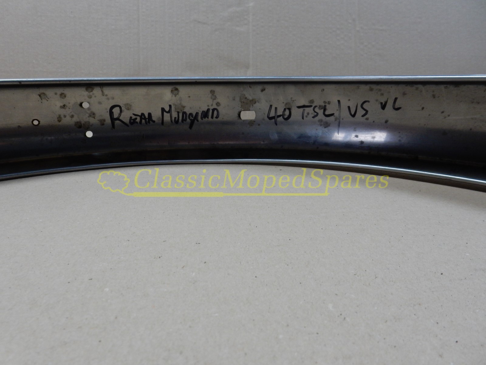 Mobylette Series 40,40L,40N,40S,40T,40V Rear Mudguard in stainless silver Part 52011 - Image 4
