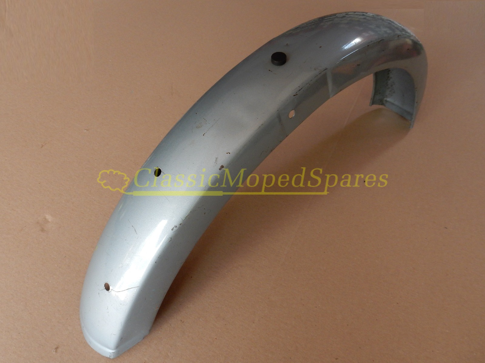 Motobecane Mobylette 40T Front Pressed Stamped Mudguard in Grey Part Number 20728 (Telescopic Fork Model)