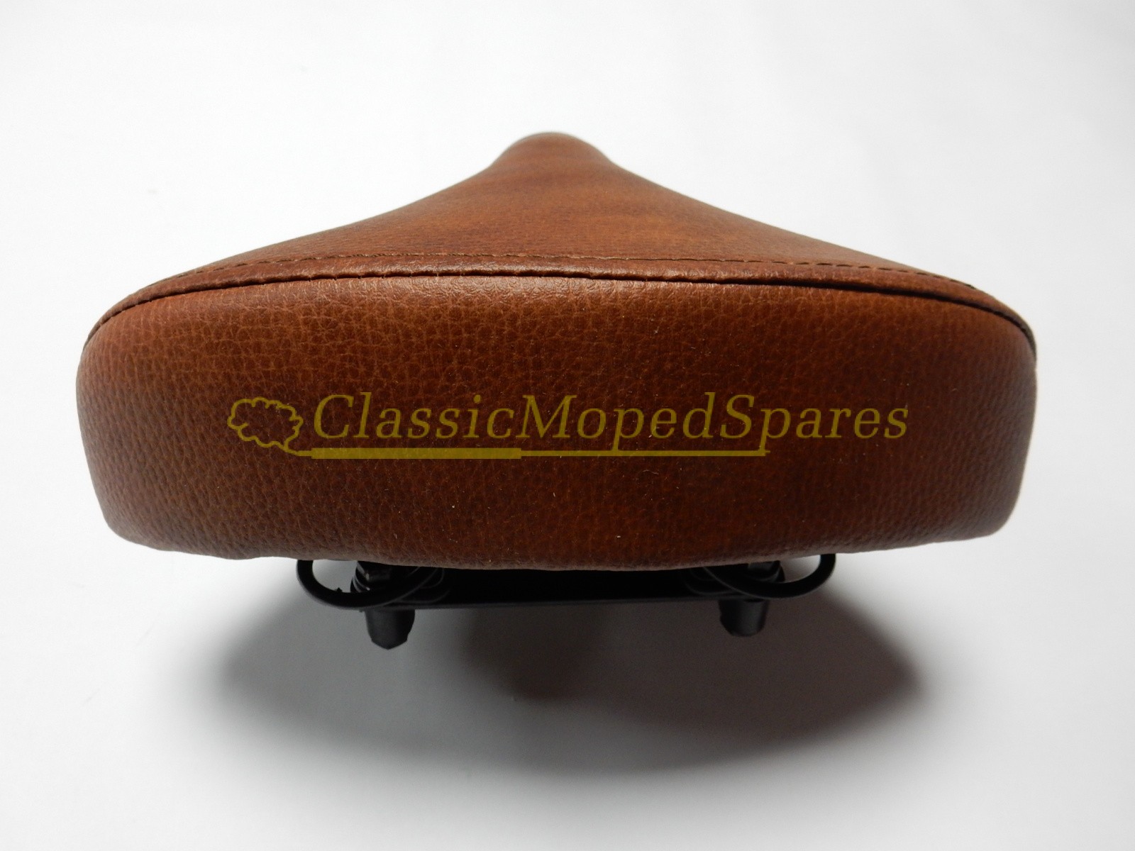 AUTOCYCLE, VELO SOLEX, MOBYLETTE, CLASSIC VINTAGE SADDLE INCLUDING CHROME SPRINGS in Brown - Image 3