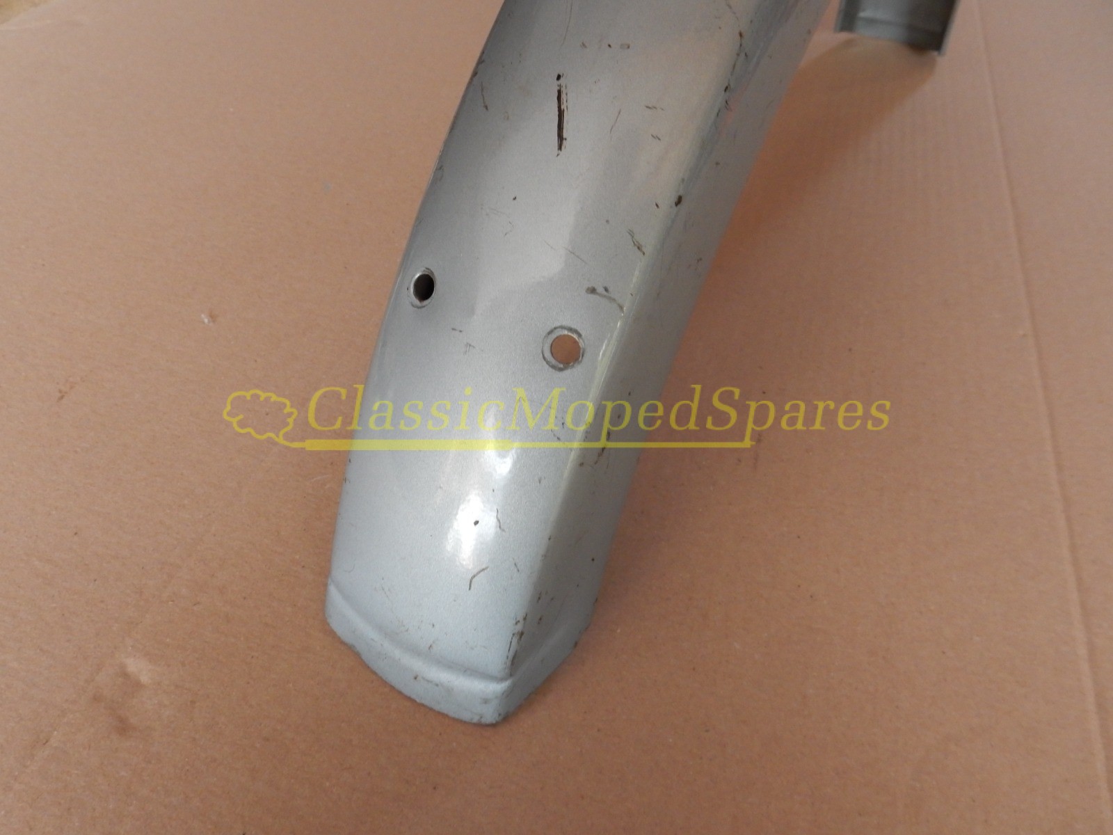 Motobecane Mobylette 40T Front Pressed Stamped Mudguard in Grey Part Number 20728 (Telescopic Fork Model) - Image 6