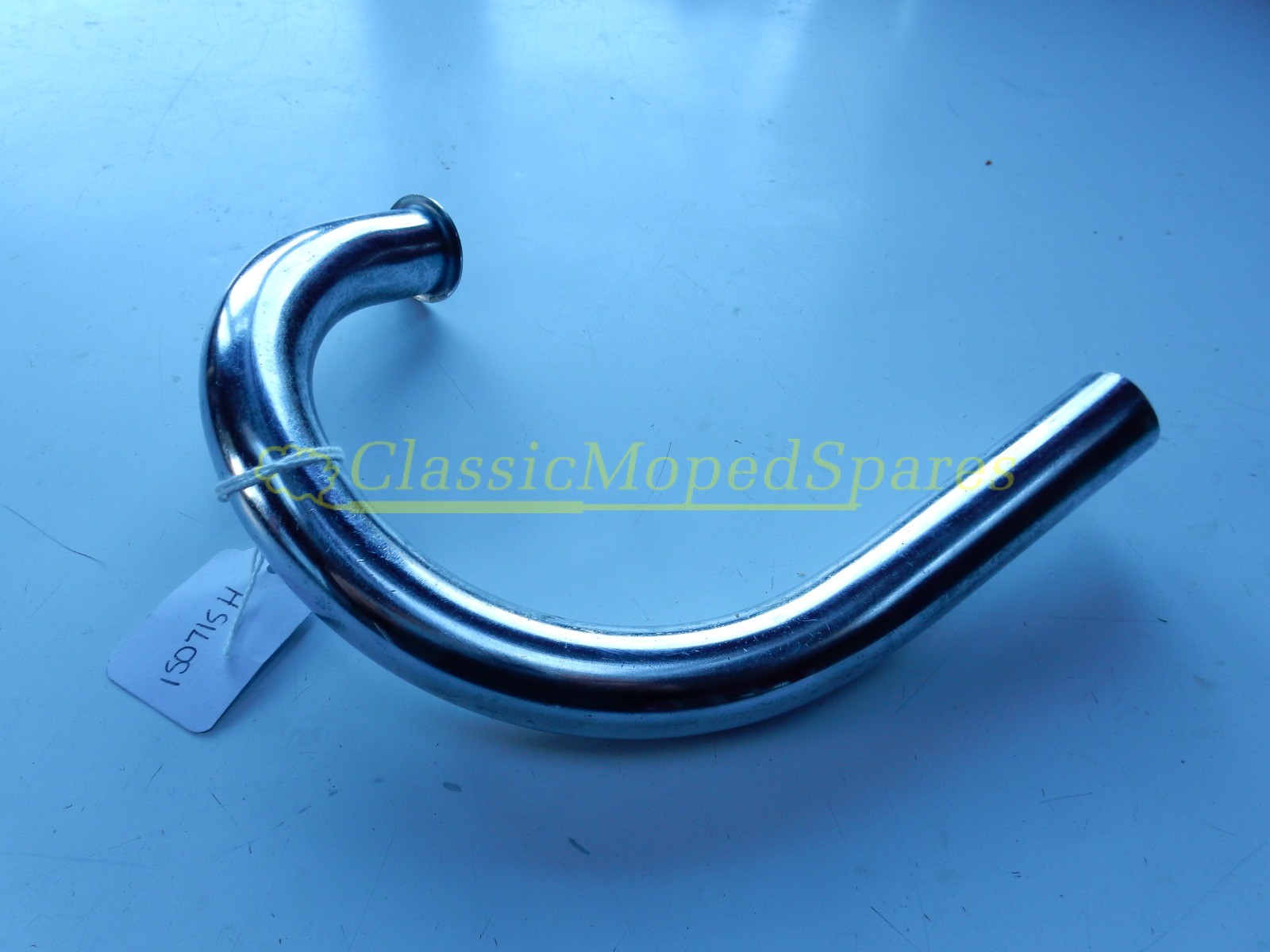 Rare Early Mobylette AV32 AV35 AV7 Engine Side Exiting Downpipe Chromed Exhaust with bend
