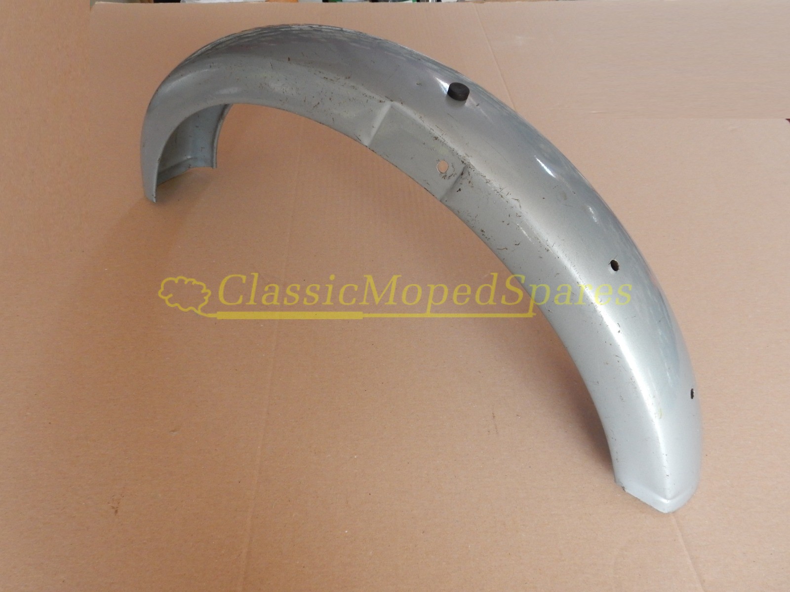 Motobecane Mobylette 40T Front Pressed Stamped Mudguard in Grey Part Number 20728 (Telescopic Fork Model) - Image 2