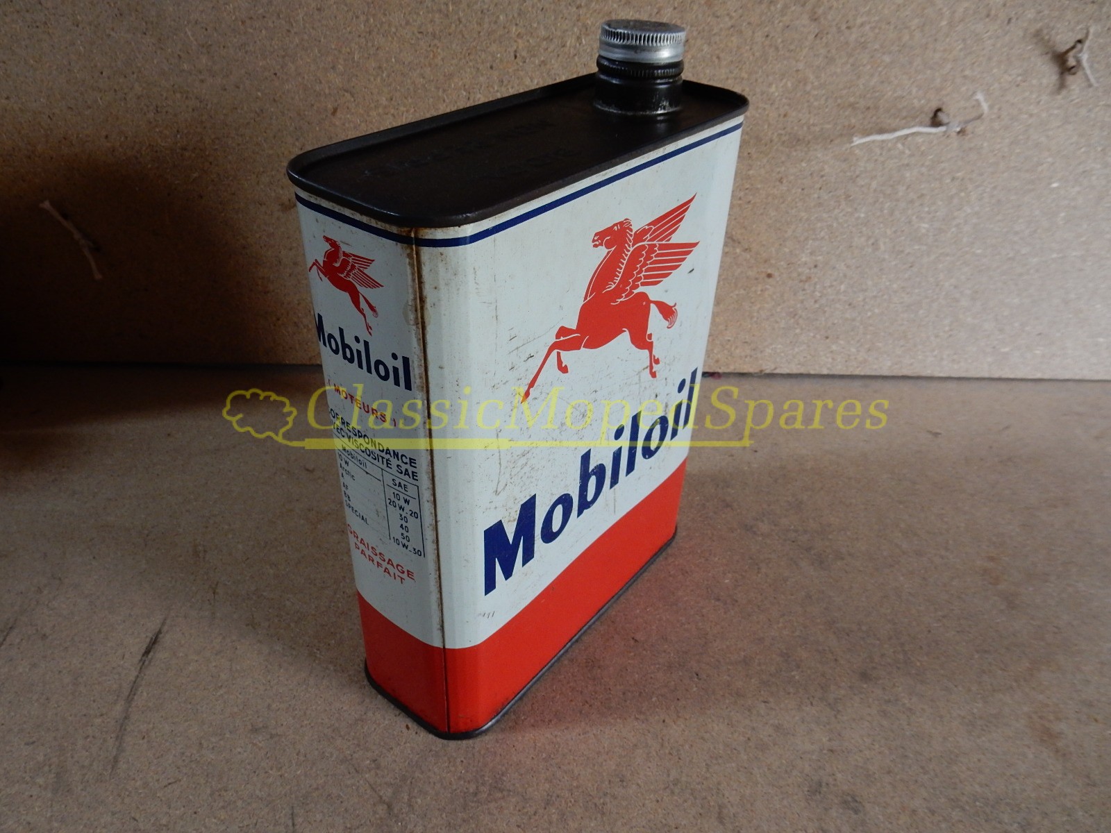 VELOSOLEX 3800 MOBIL OIL RARE PETROL GAS FUEL CAN  (Limited Stock) - Image 3