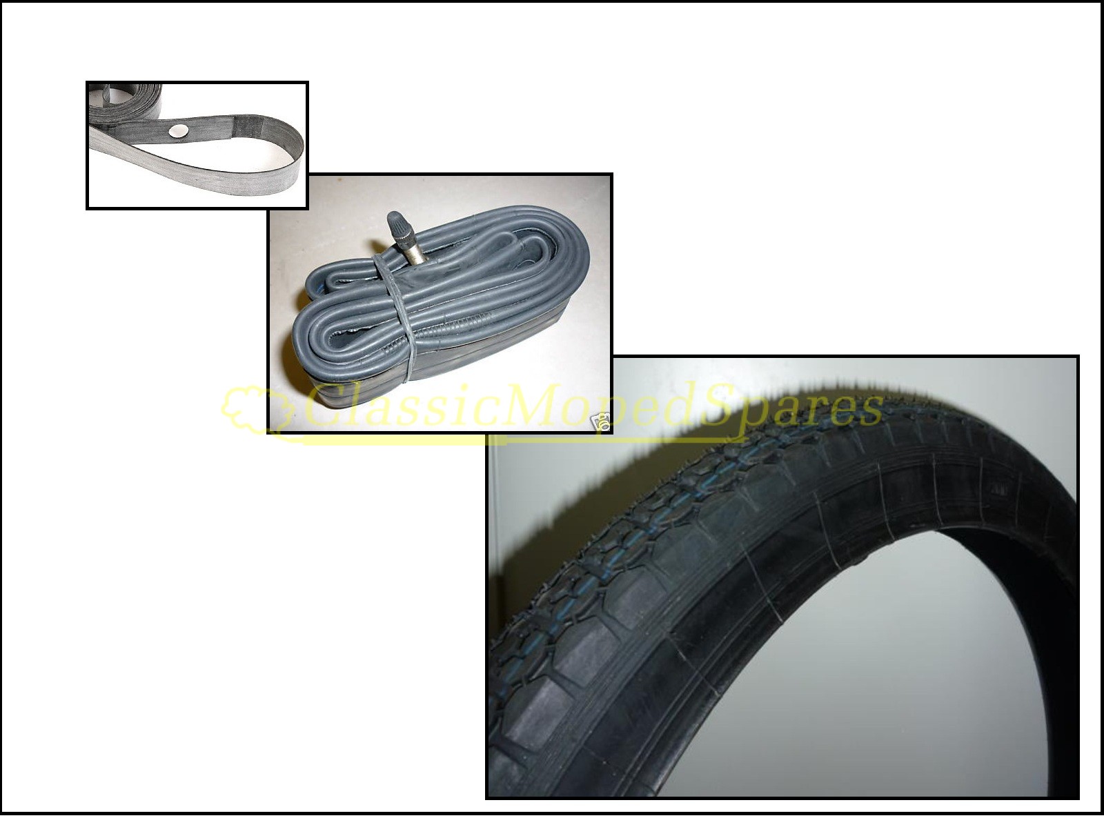 [18 inch] 2.25-18 (2 1/4-18) Classic Mobylette AV88, Raleigh RM5 Tyre Tire (Mainland UK+)