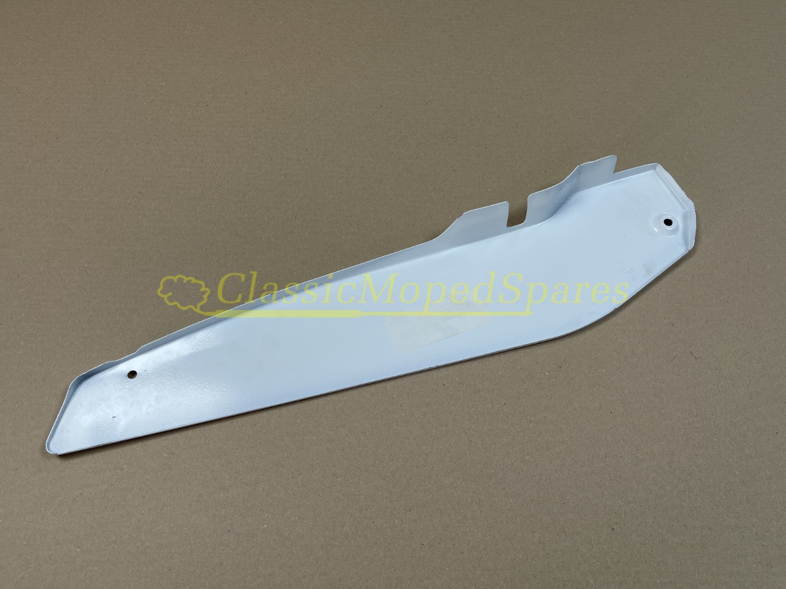 Motobecane Mobylette Original Left Hand Metal Chain guard cover panel in white (New Old Stock) - Image 2