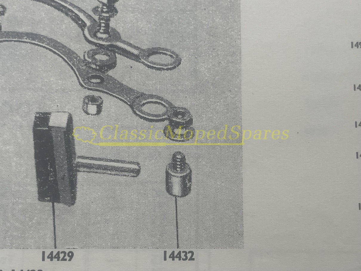 Mobylette AV3 Front Brake Assembly Clamp Bolt Part Number 14435 - Image 2