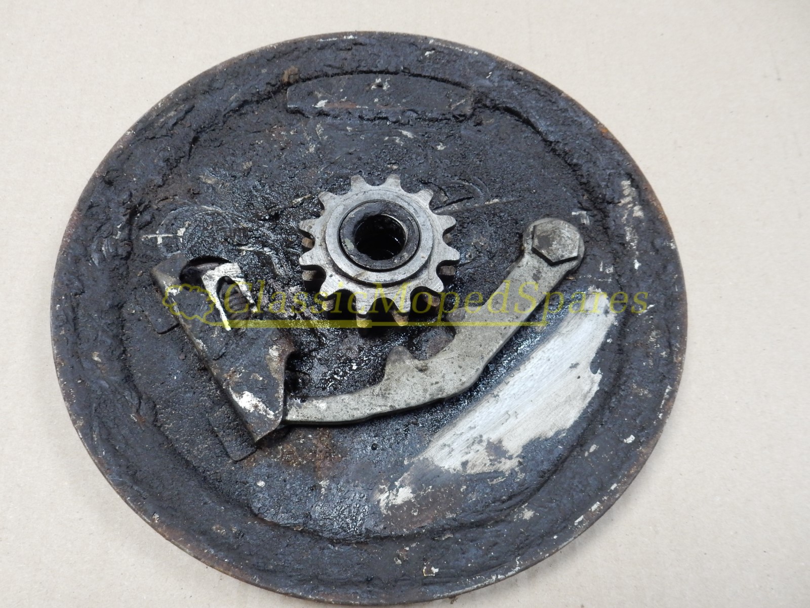 Original Mobylette 50 Drive Pulley with 12 Teeth Cog and Engagement Lever