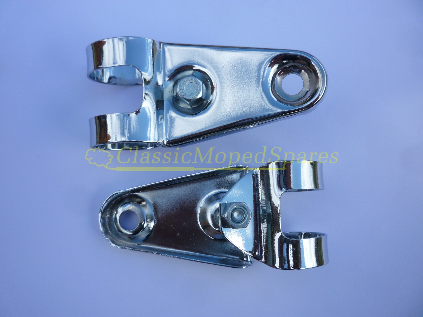 Universal, Mobylette, Peugeot 103, Raleigh Moped Front Fork Headlight Headlamp Brackets Supports (Pair) Adjustable to 28 - 32 mm - Image 2