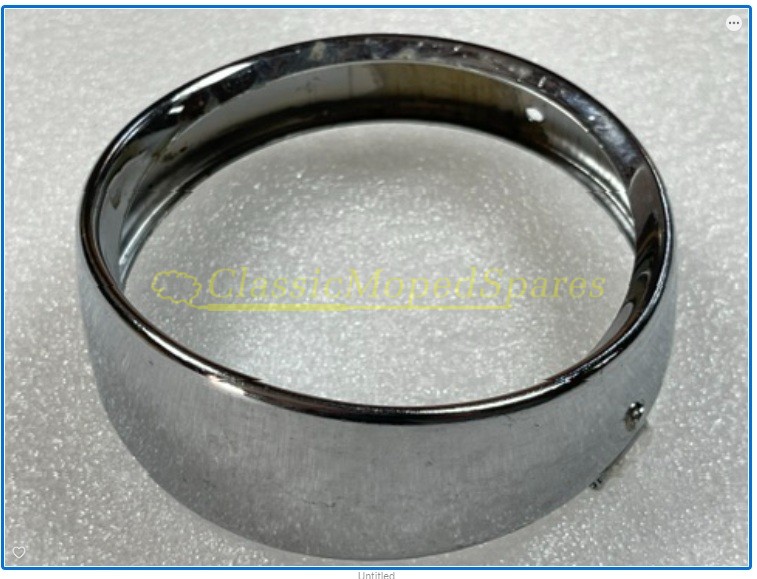 Raleigh RM6 Runabout, RM7 Wisp Sturmey Archer Headlight Rim MSD331
