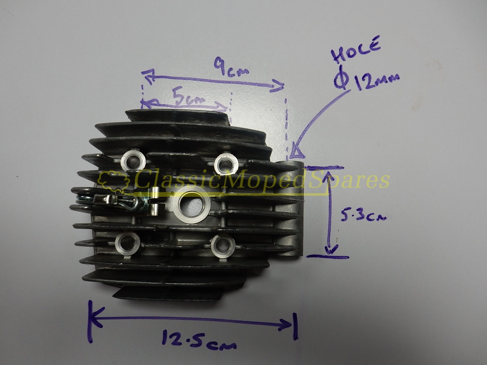 Mobylette, Motobecane Series 40, 50 (AV7 Engine Type) Top Cylinder Head with Decompressor - Image 4