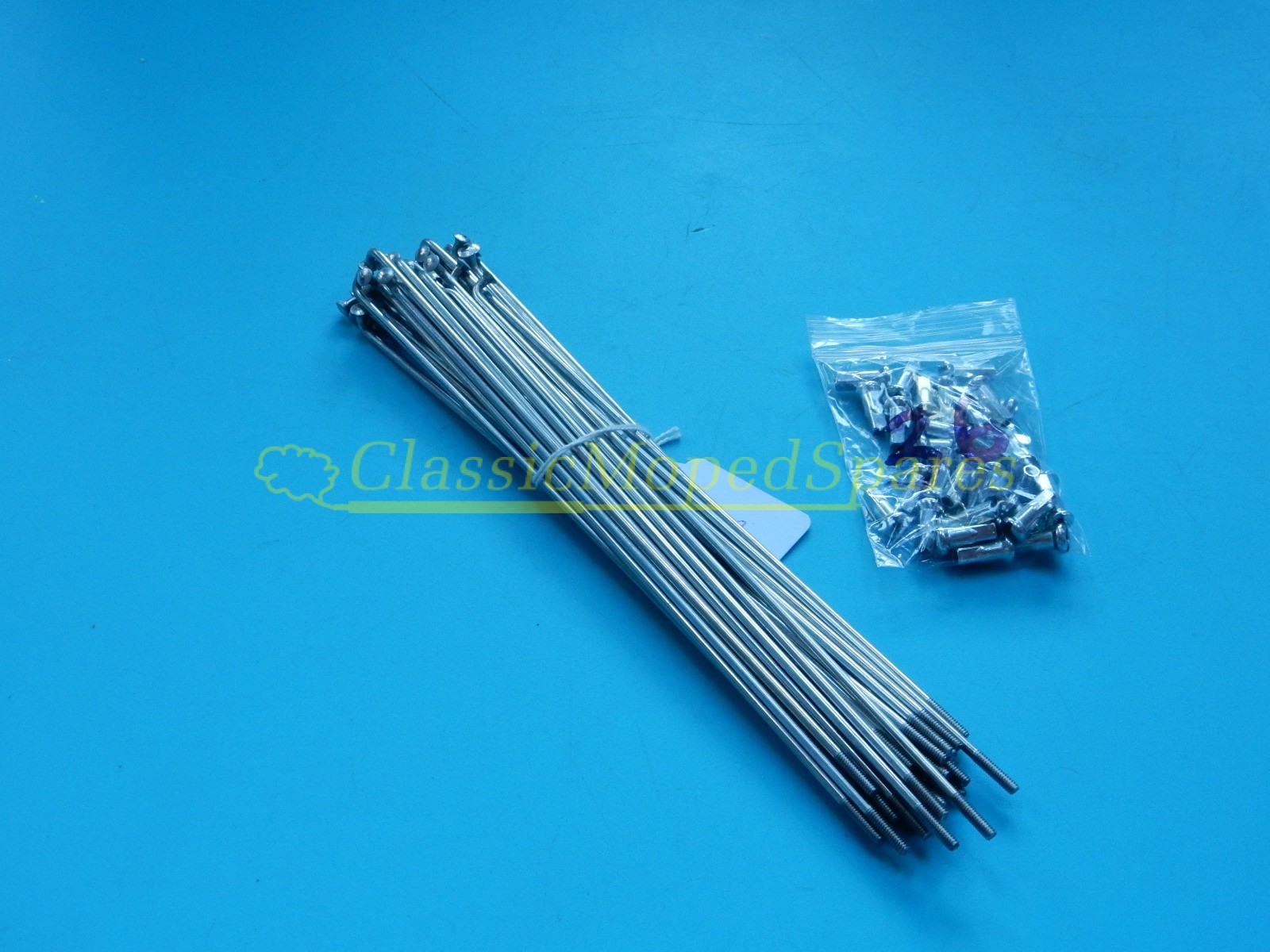 NEW Mobylette Motobecane Moped Replacement Front Wheel Rim Spokes (x36) Set 230mm x 2.5mm