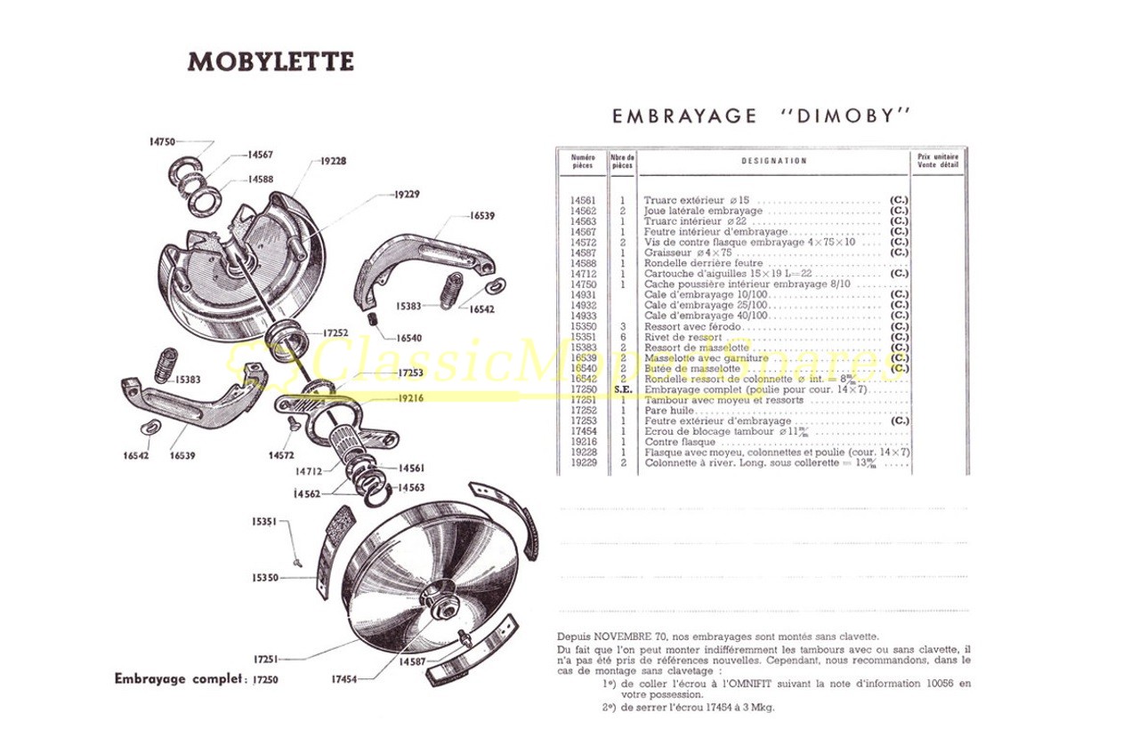 Mobylette AV44 Moped Complete Clutch Unit - Image 2