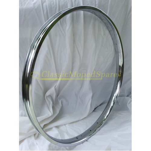 NEW Mobylette AV42 19 inch Chrome 2-19 Wheel Rim 28 spoke holes, by Radaelli