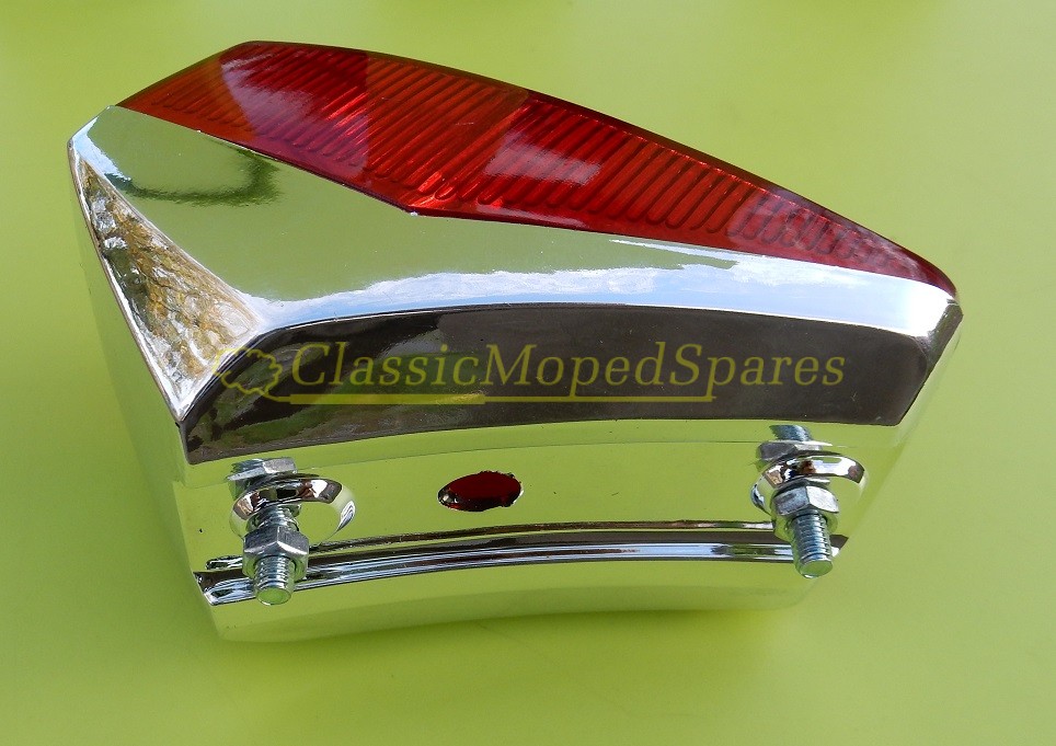 Peugeot 103 Moped Early Models Chrome Rear Stop Tail Light - Image 2