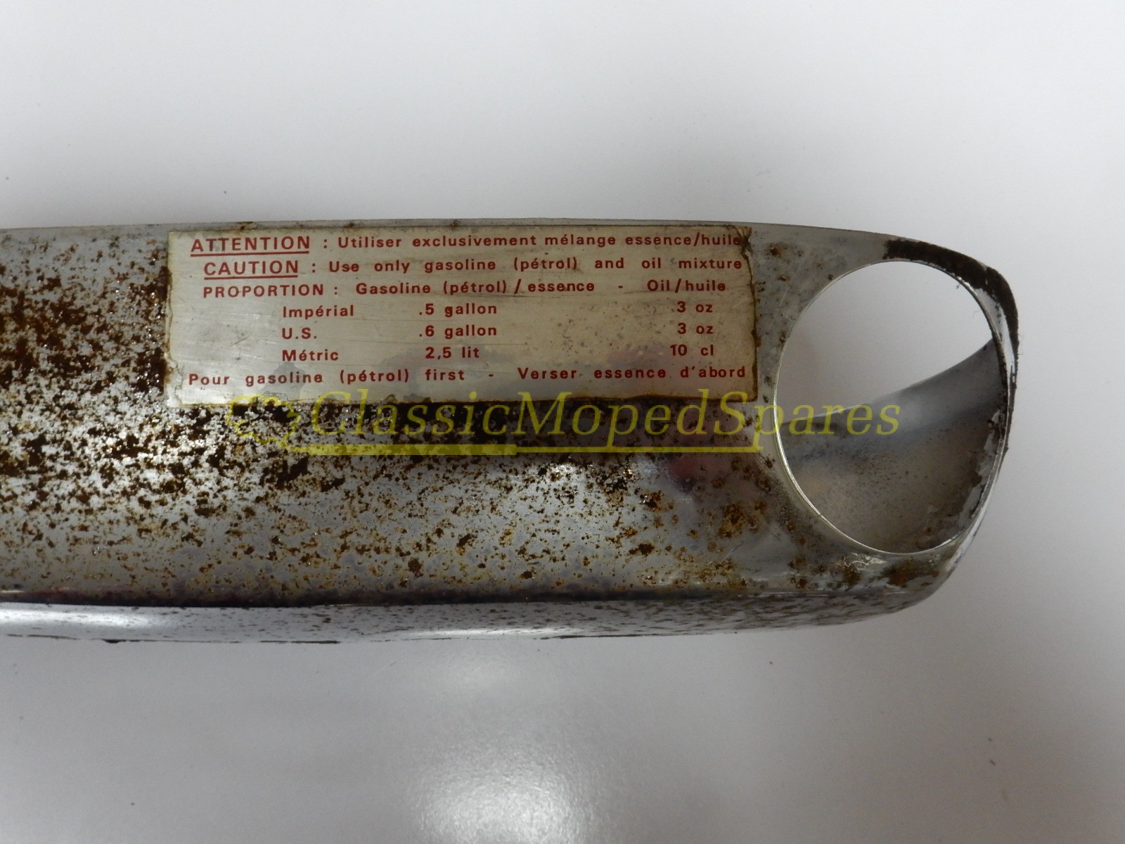 Later Model Mobylette AV89 Chrome Right Hand Side Fuel, Petrol, Gas Tank Panel Cover - Image 3