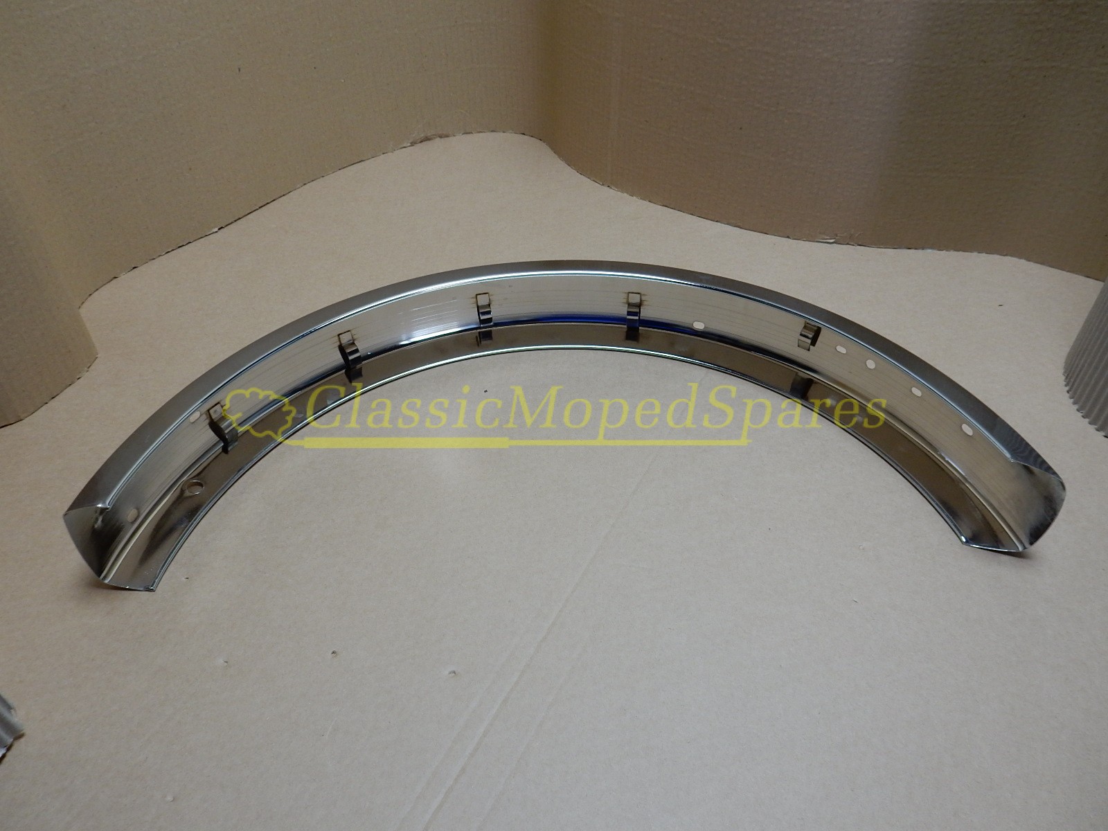 Peugeot 103 MVL Chrome Rear Mudguard with internal flaps - Image 2