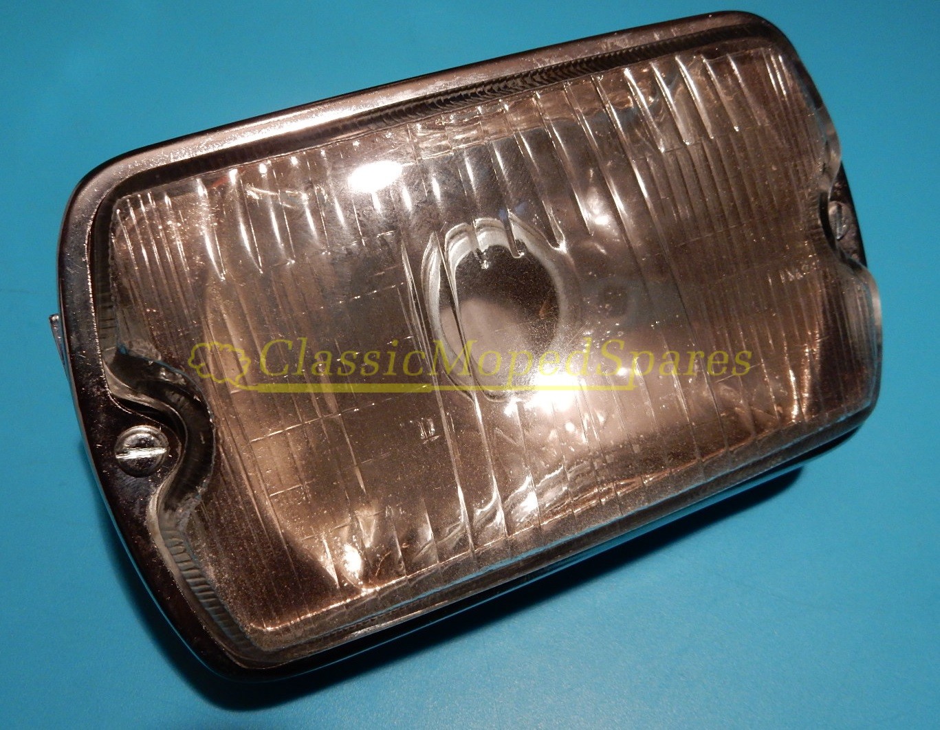 Chrome Rectangular Headlight for Mobylette, Motobecane, Peugeot Moped - Image 3