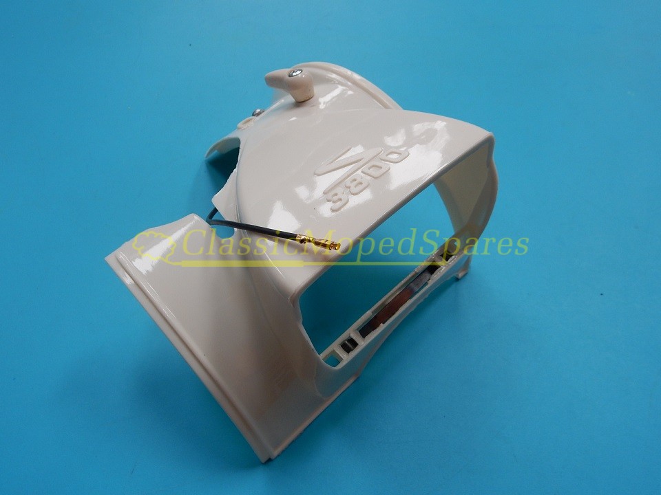 Velosolex Solex 3800 Super Luxe WHITE Headlight Cowling Cover Hood with switch