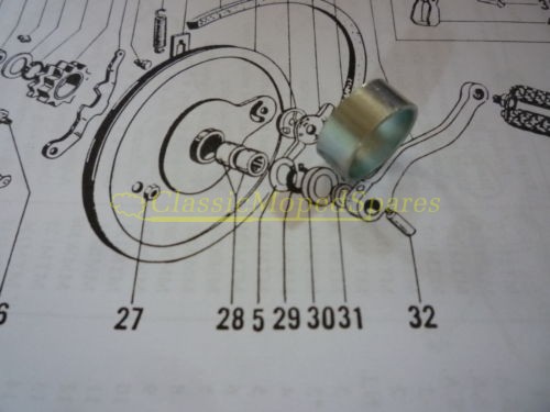 Raleigh RM4, 5, 6, 7, 8, 9, 11 ,12 Moped Left Hand Crank Spacer MTD186
