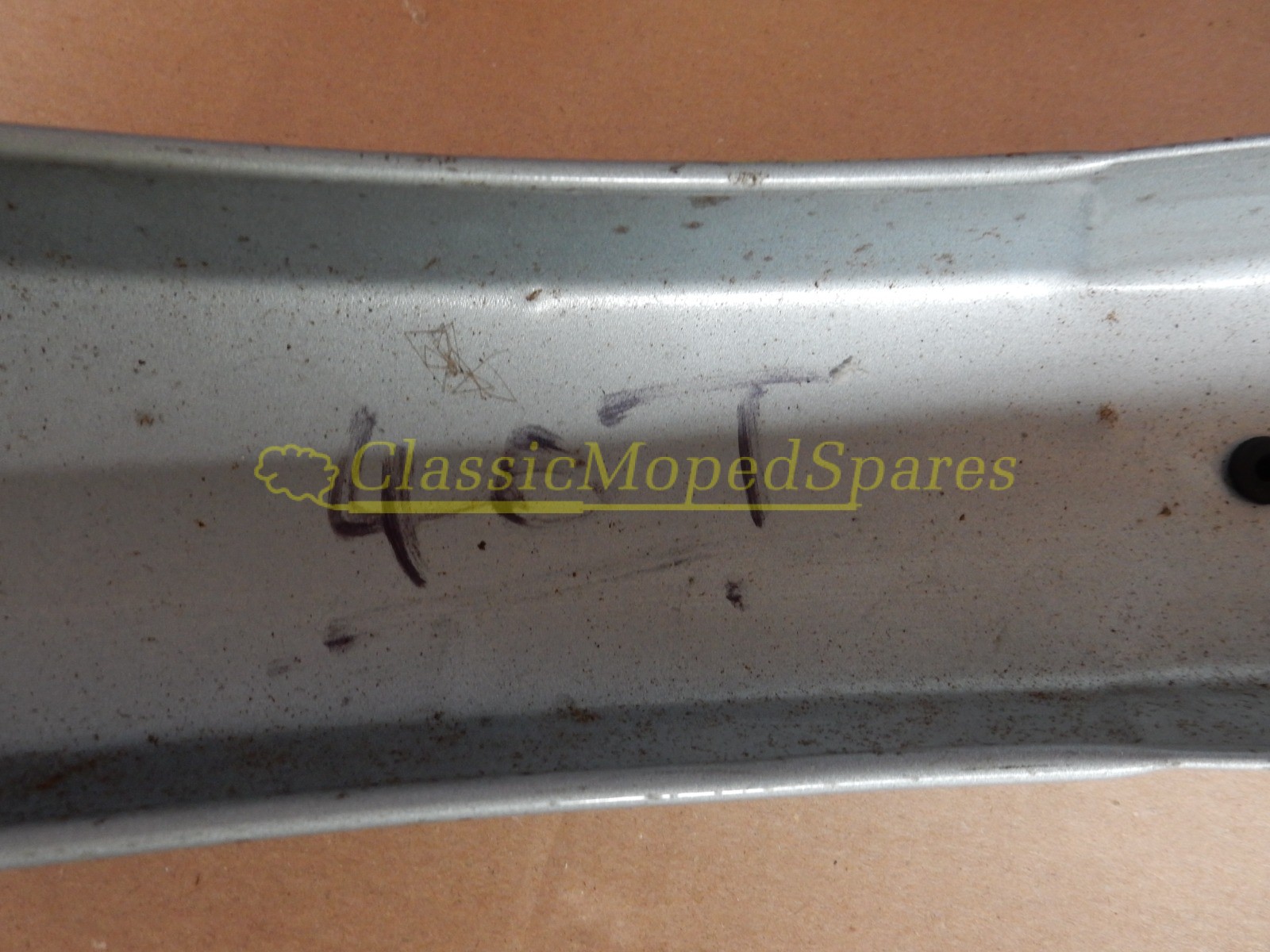 Motobecane Mobylette 40T Front Pressed Stamped Mudguard in Grey Part Number 20728 (Telescopic Fork Model) - Image 8