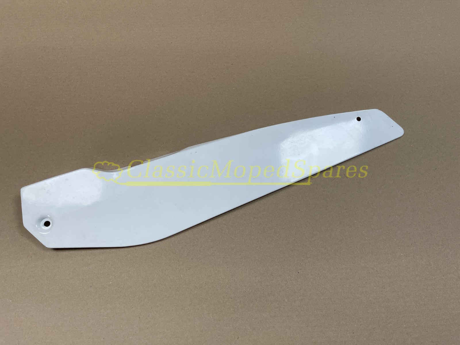 Motobecane Mobylette Original Left Hand Metal Chain guard cover panel in white (New Old Stock)