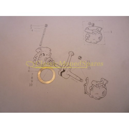Mobylette Motobecane Moped Series  SP93/SP94TT/SP94TTE/98/C98/D98 16mm Main Crankshaft  Shim Washer
