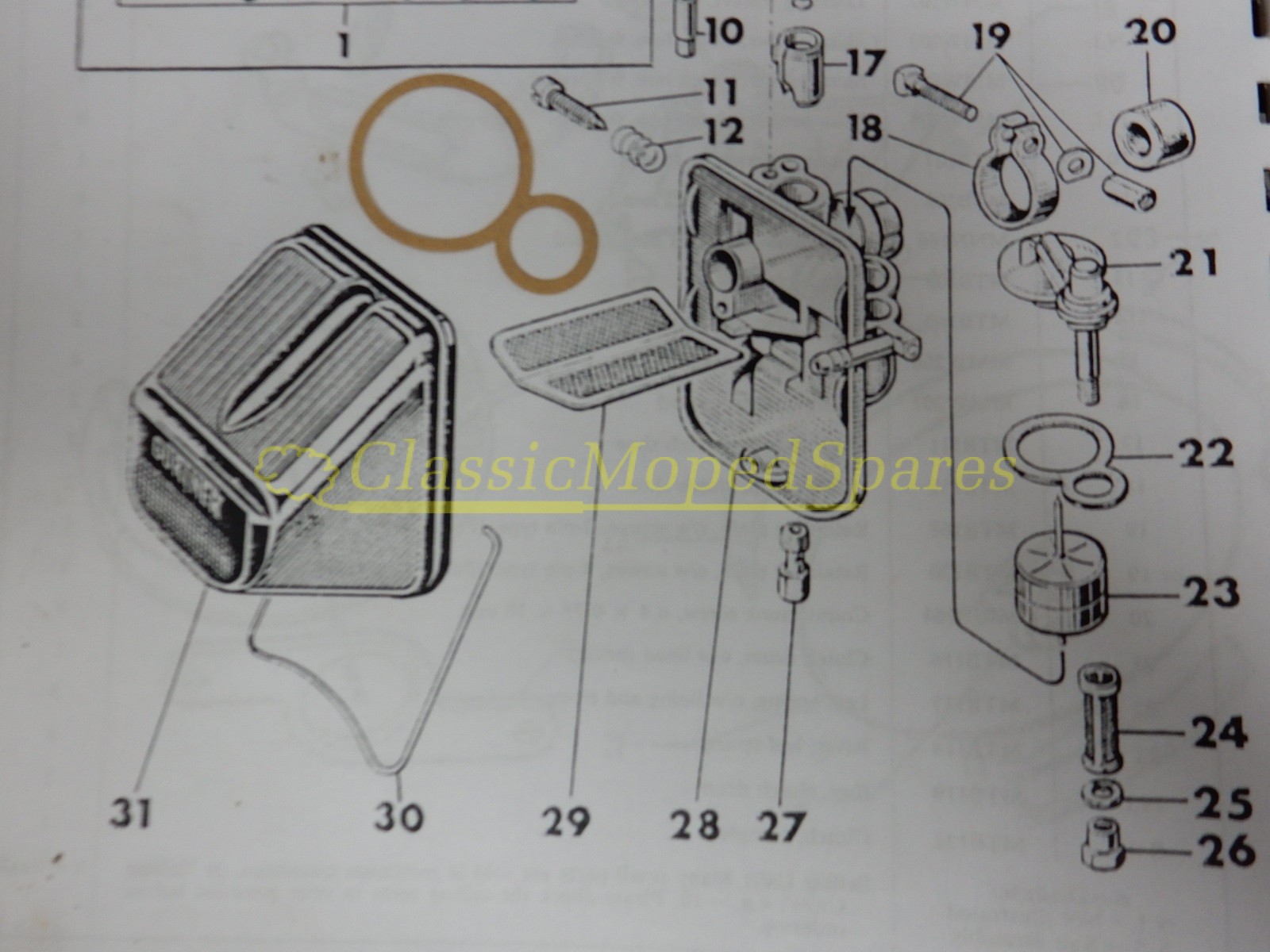 NEW MOBYLETTE GURTNER AR2-12 AR2-10 CARBURETTOR JOINT FLOAT CHAMBER GASKET 18880 - Image 2