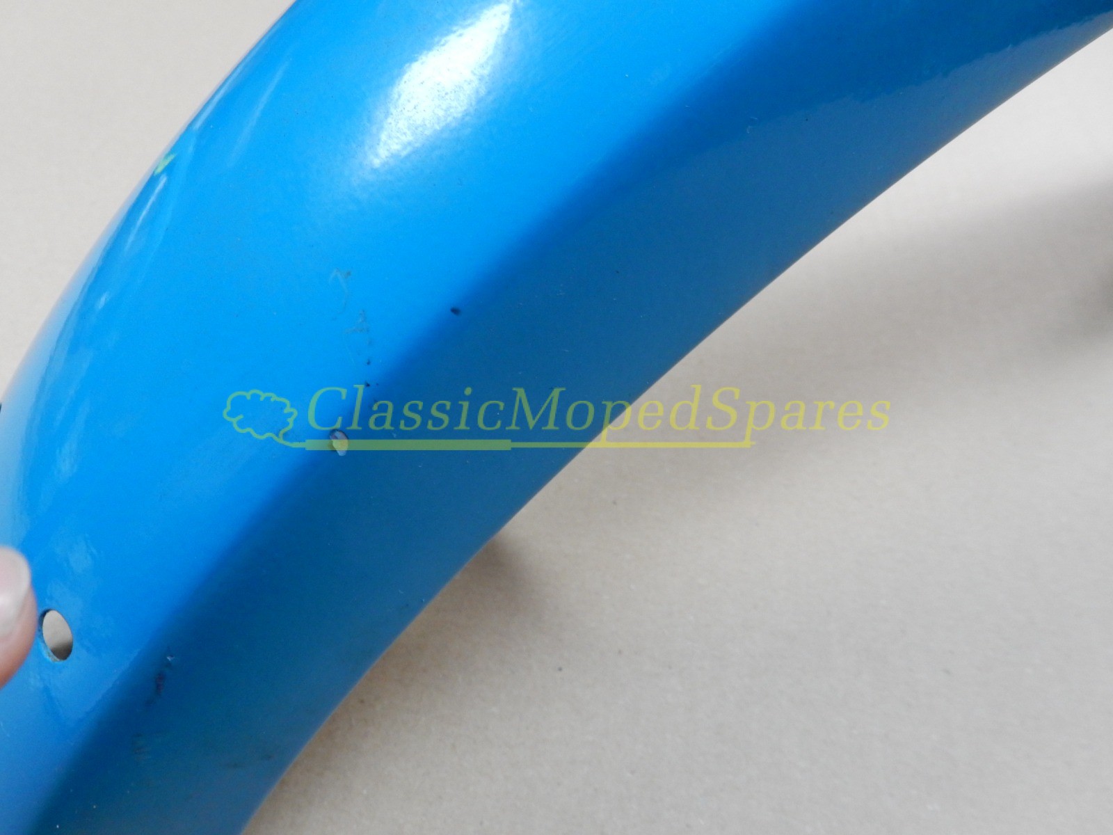 Motobecane Mobylette Series 40, H40, H40TS, H40VS Front Mudguard in Original Provence Bleu Blue Part Number 22457 - Image 6