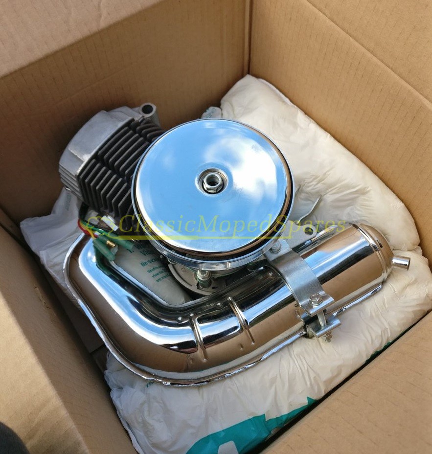 NEW Replacement Raleigh RM6 Runabout Moped Engine with Electronic Ignition with Exhaust and Variator