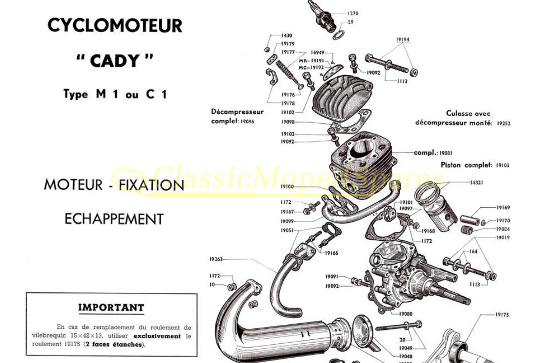 Mobylette Cady and Mobyx X1 Gasket Set - Image 2