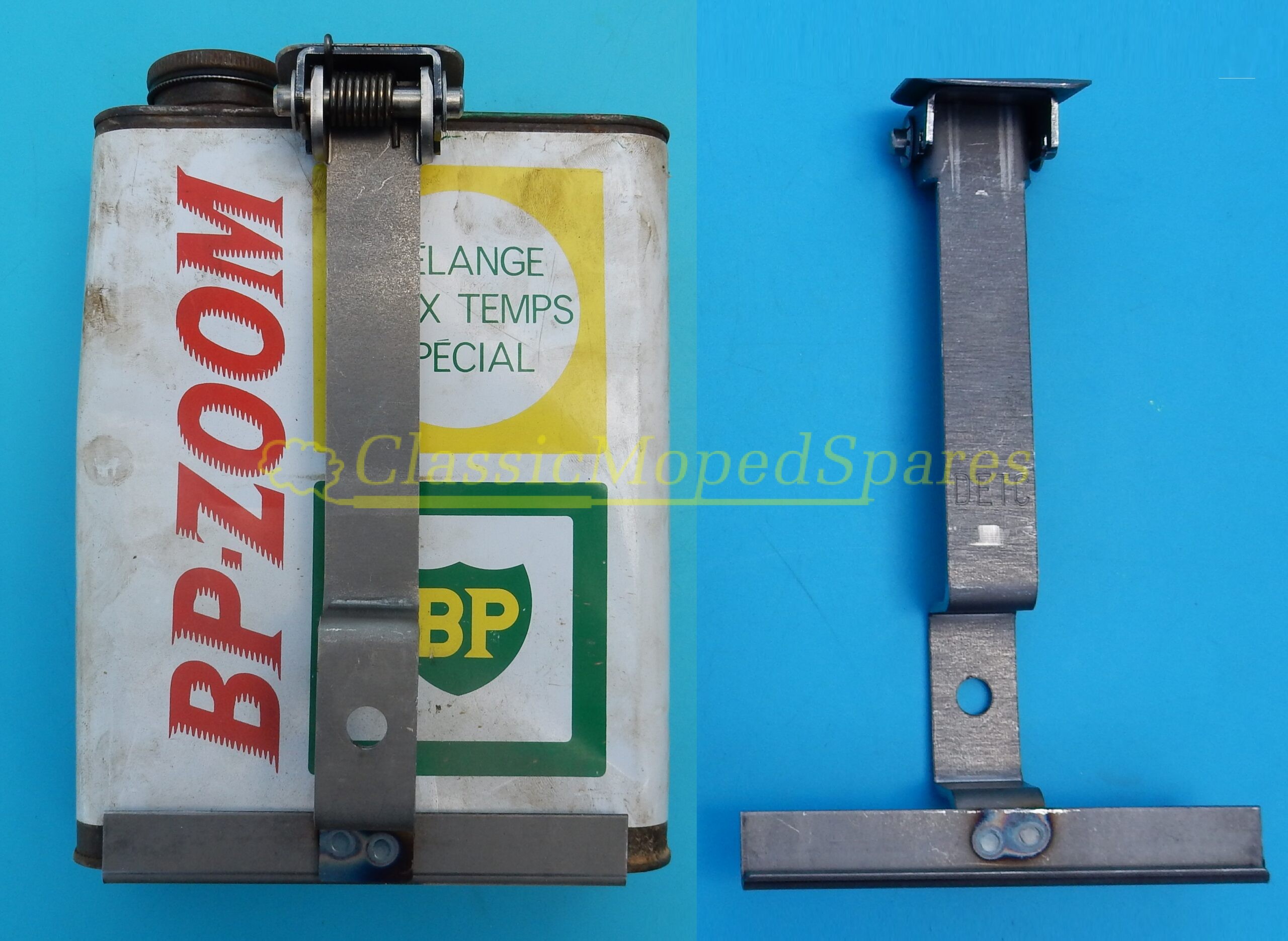 Mobylette, Motobecane, Velo Solex, BP Zoom, Solexine Fuel Can Holder Clamp Type (METAL)
