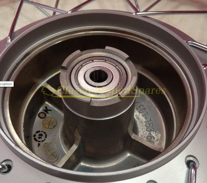 Honda C70 Cub Motorcycle 17 x 1.40 Chrome Front Wheel (see description) - Image 3