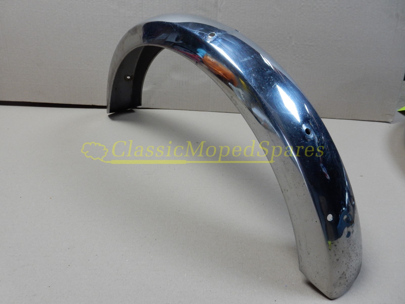 Mobylette Series 40,40L,40N,40S,40T,40V Front Mudguard in stainless steel silver (narrow - check dimensions) - Image 2