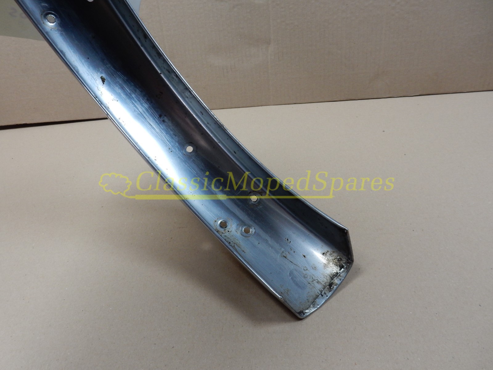 Mobylette Series 40,40L,40N,40S,40T,40V Front Mudguard in stainless steel silver - Image 4