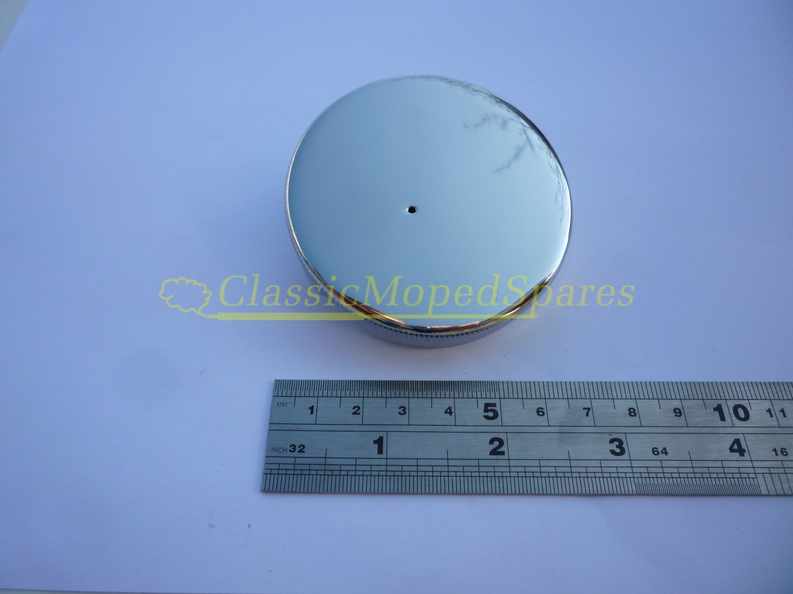 Fuel Tank Cap (2 1/2" Chrome with vent hole) UK