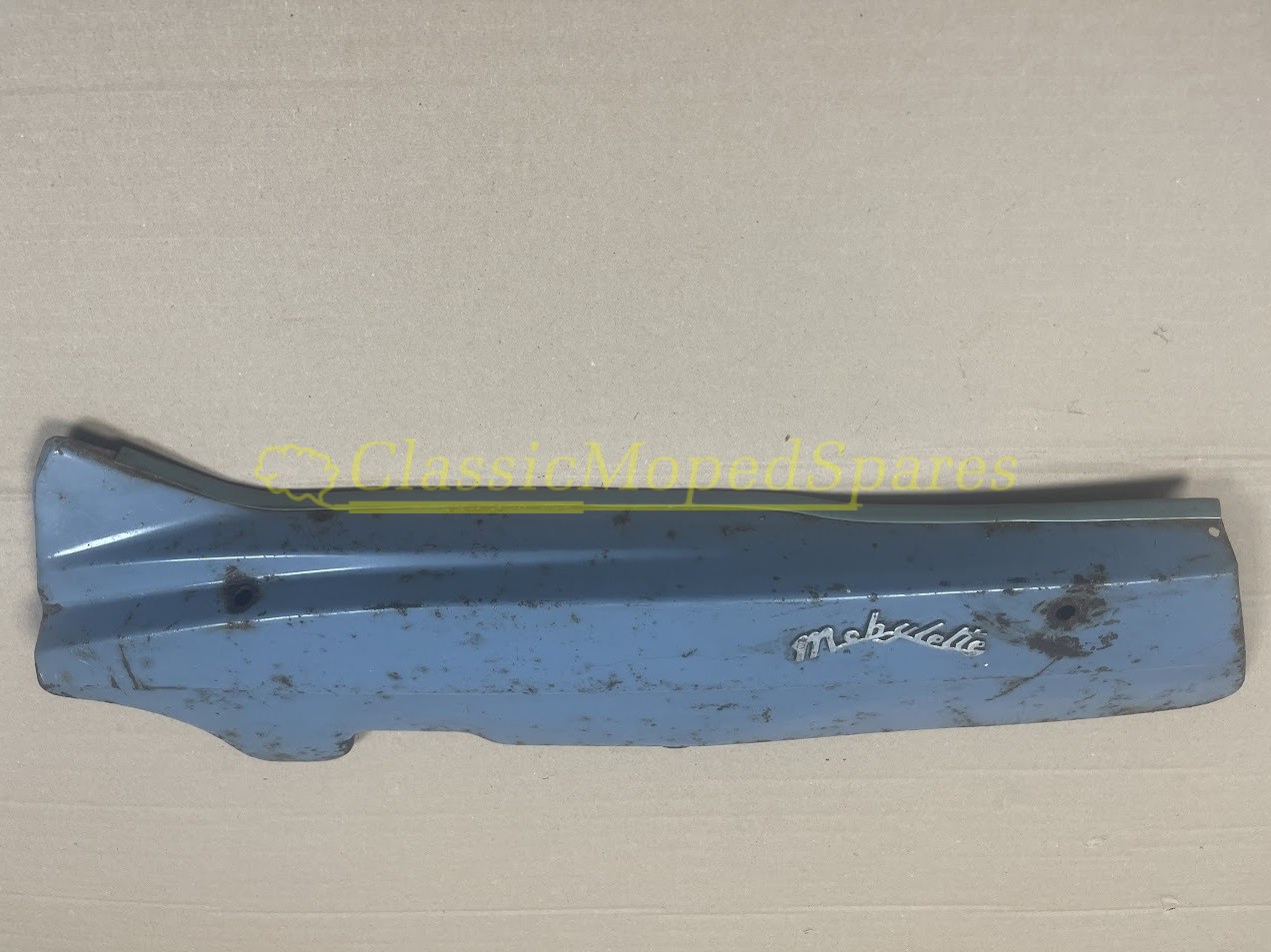 Original Metal Mobylette AV88 Left Hand Chain Guard Cover Fairing in Blue - Image 4