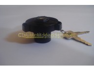 NOT Velosolex Solex (FOR MBK PEUGEOT 103)Black Lockable Petrol Cap with Silver Barrel Lock and Two keys
