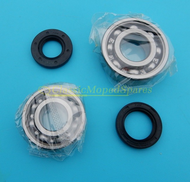 Peugeot 103 SKF Engine Crank shaft Roller Bearings Kit with Seals