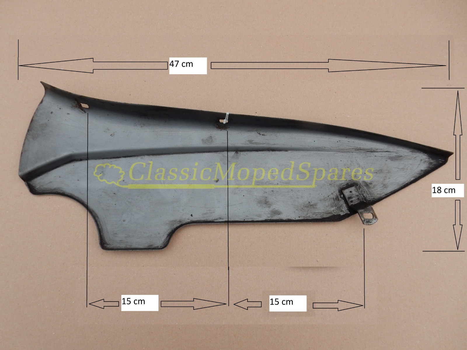 Early Mobylette Motobecane Right Hand Chain Guard Cover Panel in Grey - Image 2