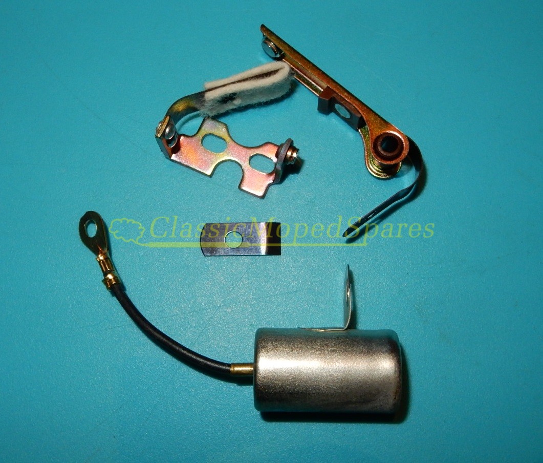 Velosolex Solex Autocycle Condenser & Contact Points Breaker Set Kit with lead