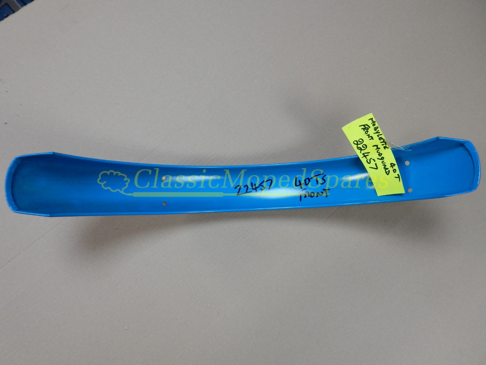 Motobecane Mobylette Series 40, H40, H40TS, H40VS Front Mudguard in Original Provence Bleu Blue Part Number 22457 - Image 4