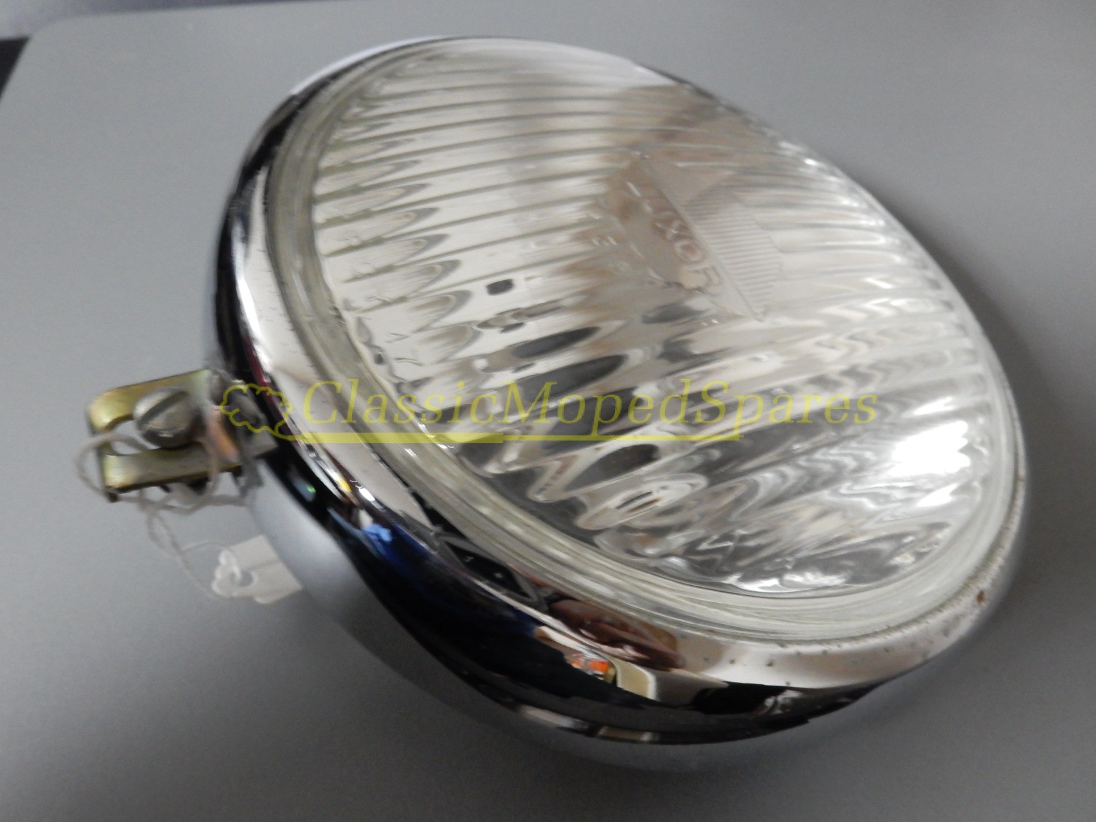 Mobylette Front Chrome Headlight Lamp Surround with Luxor 135 Lens - Image 3