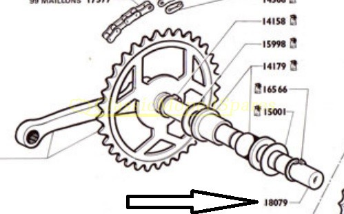 Mobylette AV88 Moped New Pedal Shaft Axle (NEW - see description for details) - Image 2