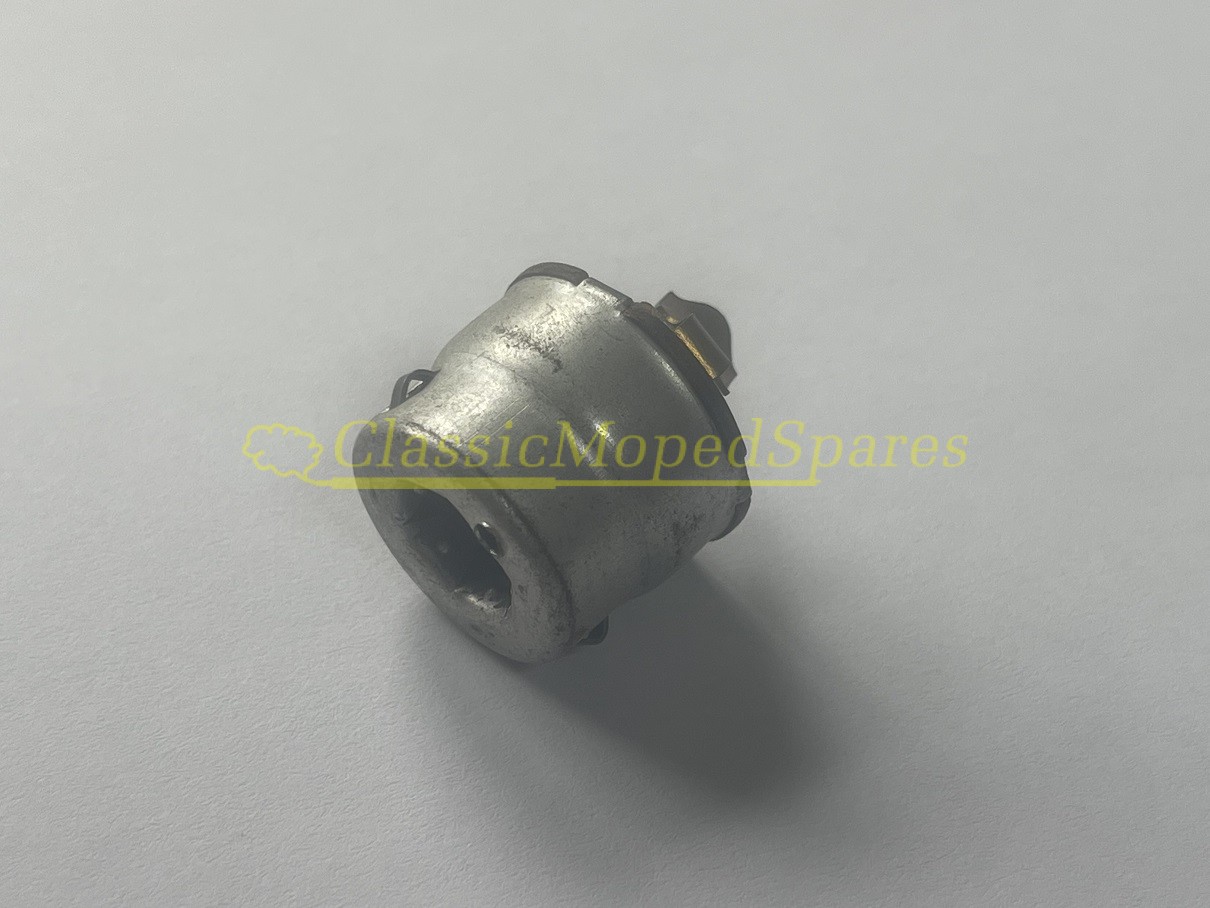Mobylette Headlamp Bulb Holder Soubitez Part Number 14471, for AV75 and early french models. (Compatible bulb is 14460)