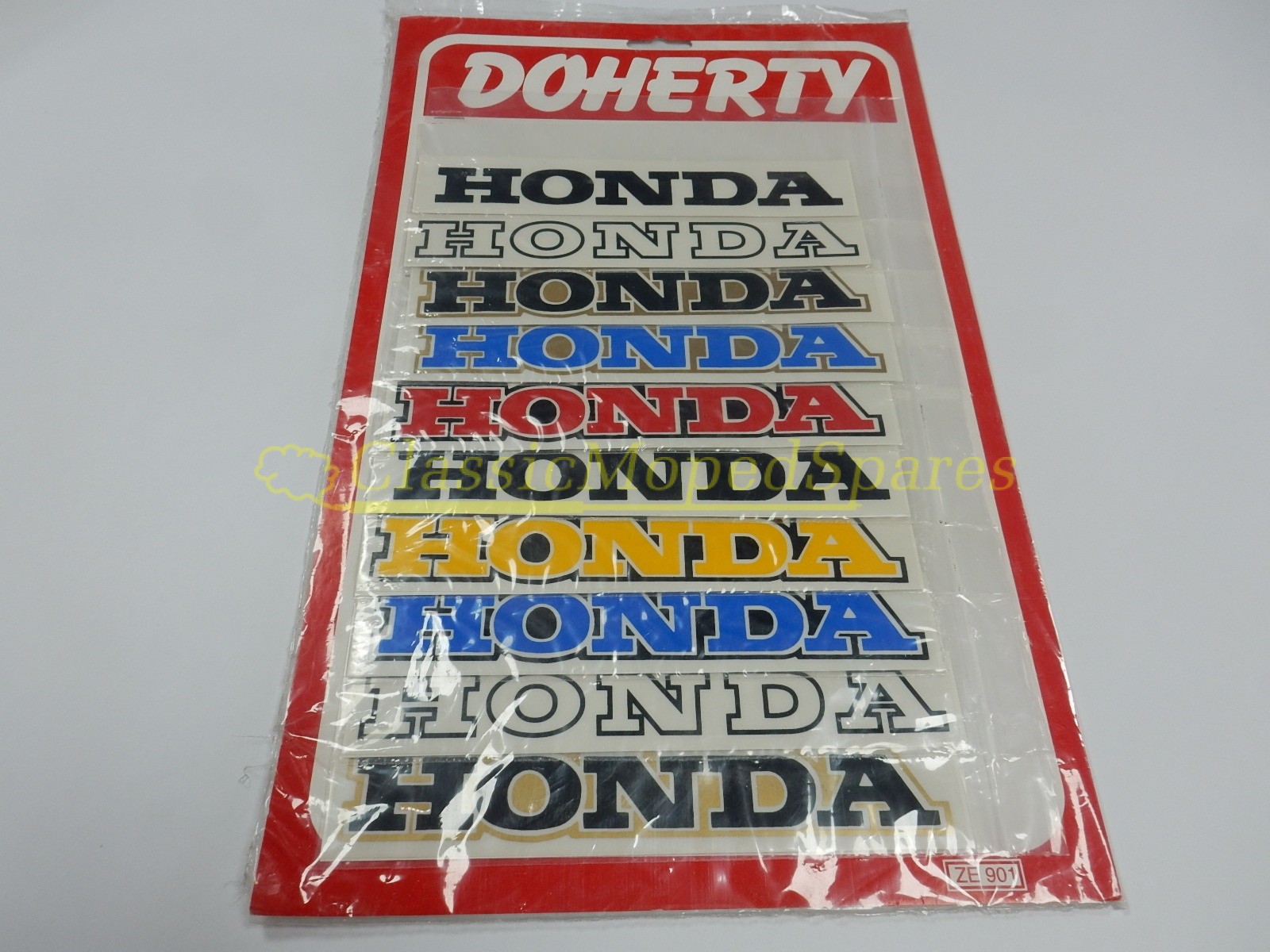 Honda Moped Coloured Frame, Tank Labels (Pair) - Clearance Stock 1