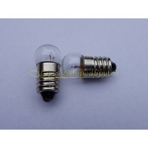 Mobylette Series 40,40S,40L,N40S,N40L,40TS,40TL,N40TS,N40TL,40VS,40VL Headlight Bulb (x2) 6V 6W Screw Type Part 14460